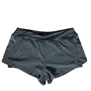 Womens 2x Legend Athletic Running Shorts Olive Green Fully Lined Elastic Waist